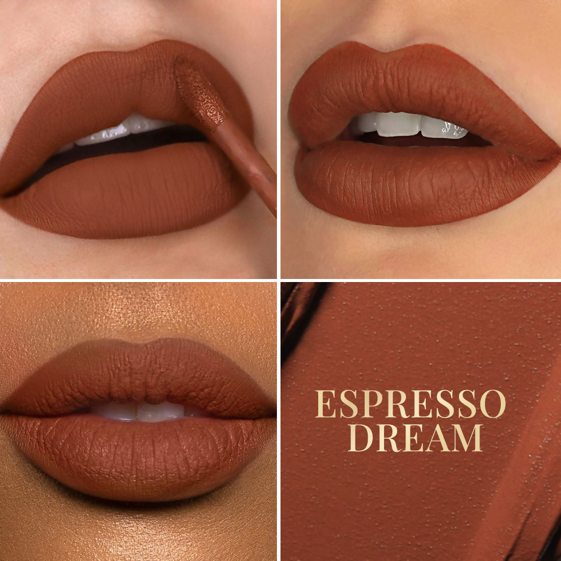 mCffaeine Shades Velvet Blur Matte Liquid Lipstick 12 Hrs Stay & Lightweight - Espresso Dream