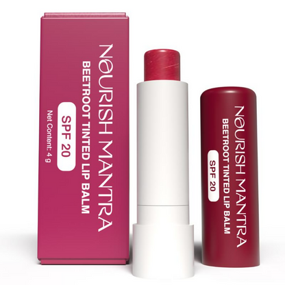Nourish Mantra Beetroot Tinted Lip Balm with SPF for Smooth, Nourished & Protected Lips
