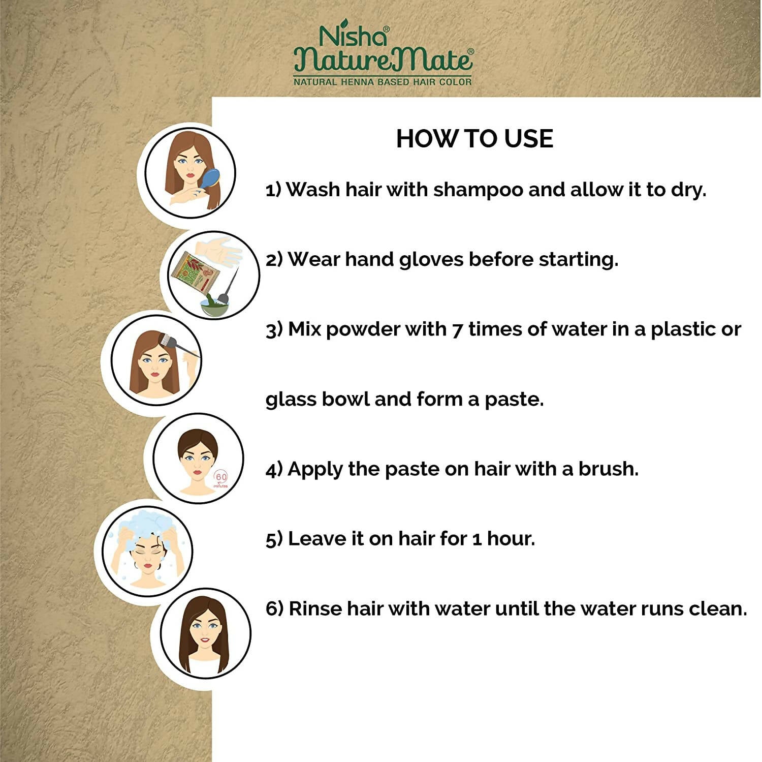 Nisha Nature Mate Henna Based Hair Natural Brown Color - DrMediCart