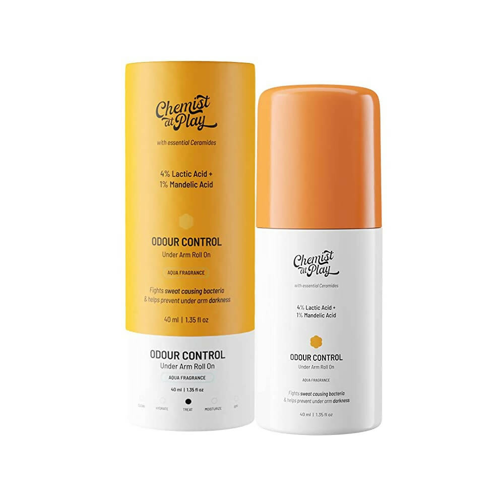 Chemist At Play UnderArm Roll On, Prevents Body Odour, Brightens Skin & Exfoliates Underarm For Sensitive Skin - Aqua