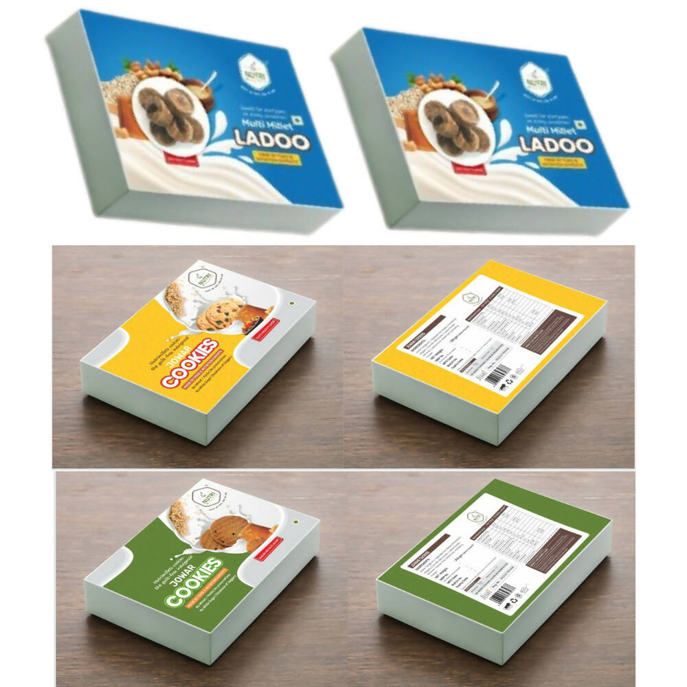 Buy NutriMillets - Multi Millets Laddu + Nutrimillets Cookies Combo from DrMediCart, Ship from India to USA