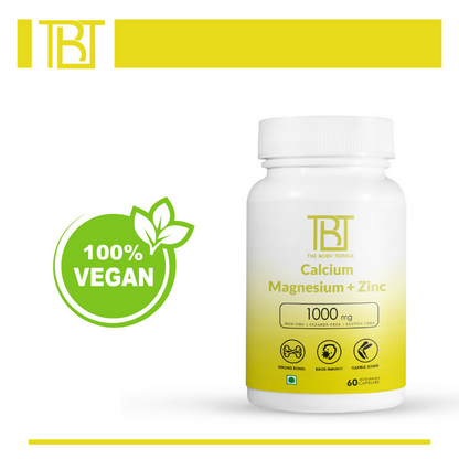 The Body Temple Calcium Magnesium + Zinc 1000mg For Strong Bones Capsules