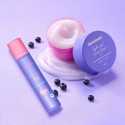 Aqualogica Skin Illuminate Duo With Illuminate Sunscreen And Hydra Gel Moisturizer