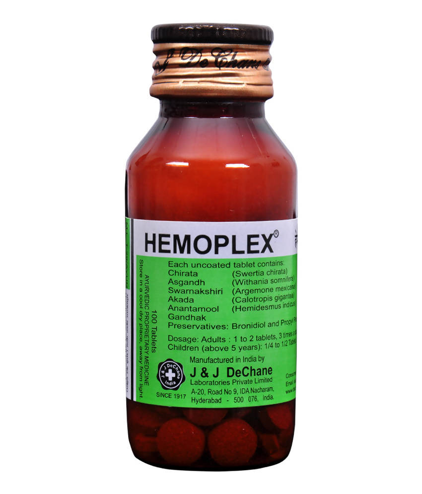 J & J Dechane Ayurvedicn Hemoplex Tablets