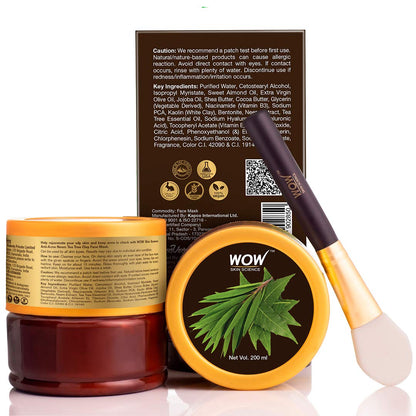 Wow Skin Science Anti-Acne Neem & Tea Tree Clay Face Mask - Drmedicart