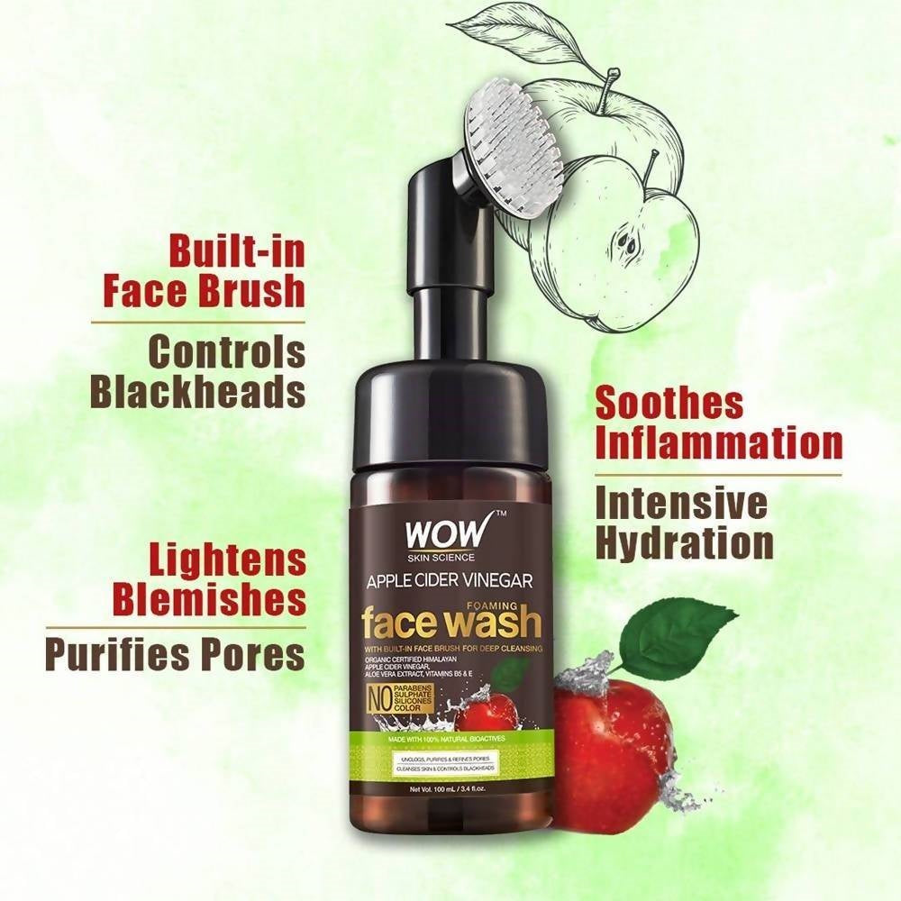 Wow Skin Science Apple Cider Vinegar Foaming Face Wash - Drmedicart