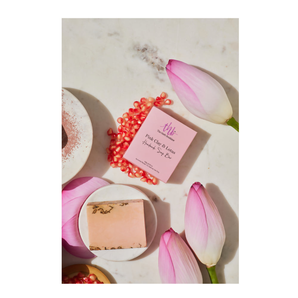 The Herb Boutique Pink Clay and Lotus Sugar Soap Bar - Drmedicart