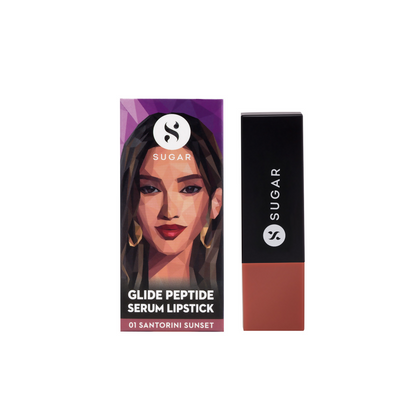 SUGAR Glide Peptide Serum Lipstick with Vitamin E - 01 Santorini Sunset