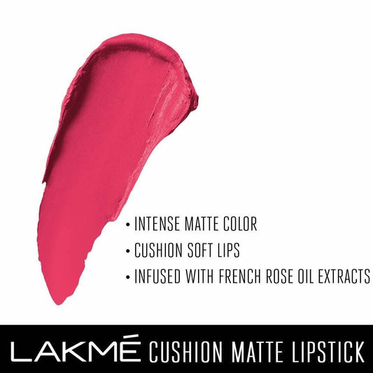 Buy Lakme Cushion Matte Lipstick - Pink Prom from DrMediCart, Ship from India to USA