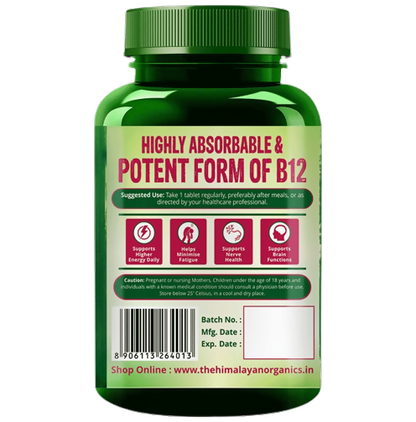 Himalayan Organics Methyl Cobalamin Vitamin B12 Tablets
