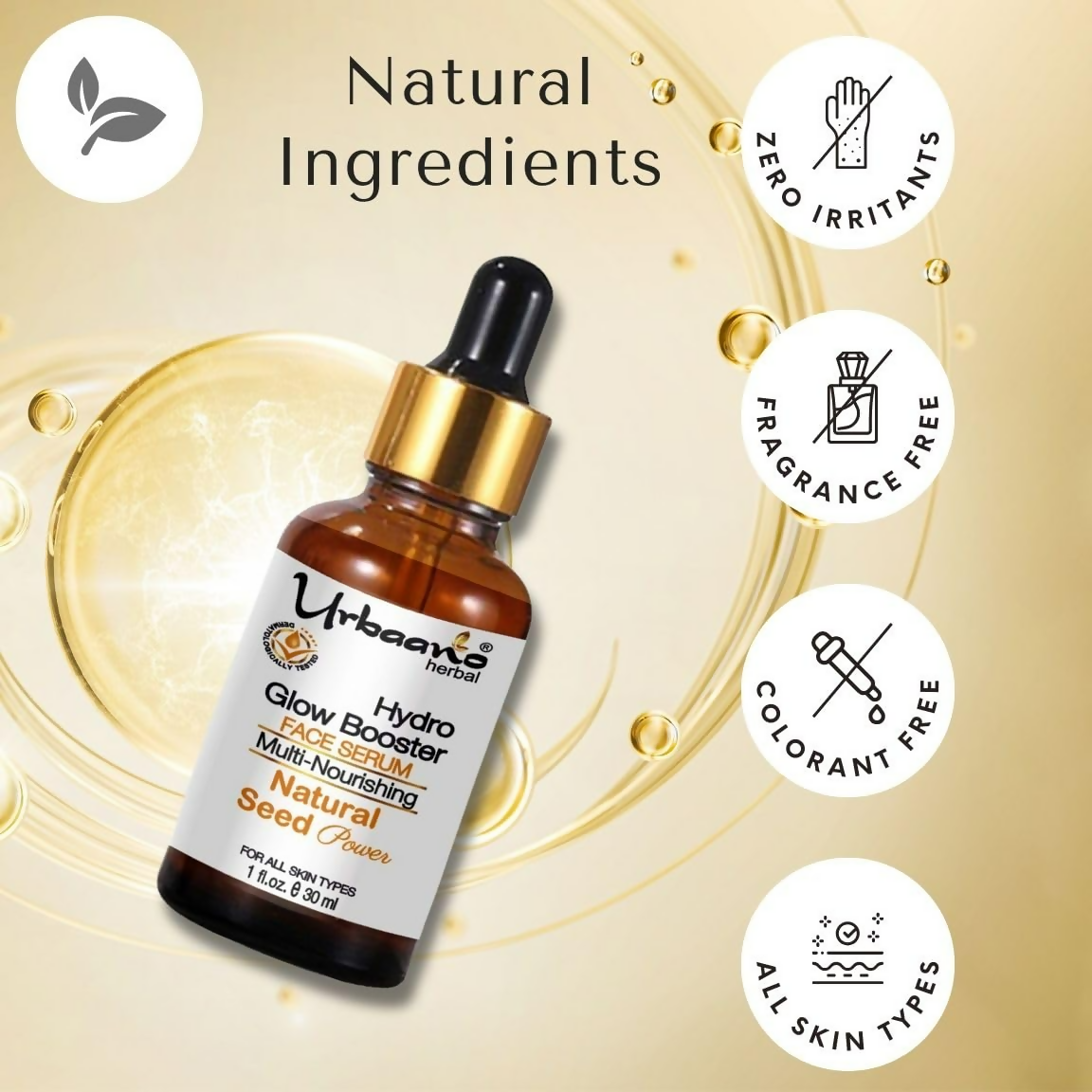 Urbaano Herbal Hydro Glow Booster Face Serum Oil
