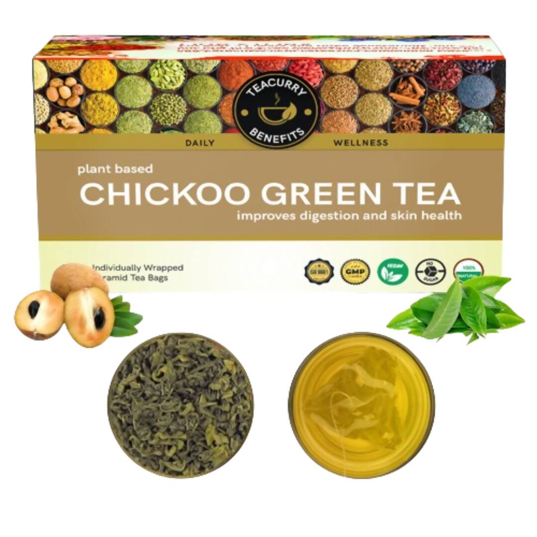 Teacurry Chikoo Green Tea Bags - Drmedicart