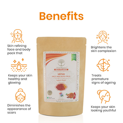Wild Organic Ubtan Face And Body Pack Natural Powder