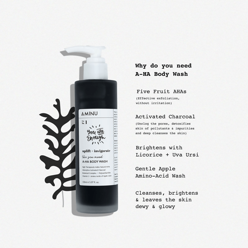 Aminu AHA Body Wash for De-Tanning, Spot-Correction