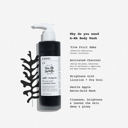 Aminu AHA Body Wash for De-Tanning, Spot-Correction