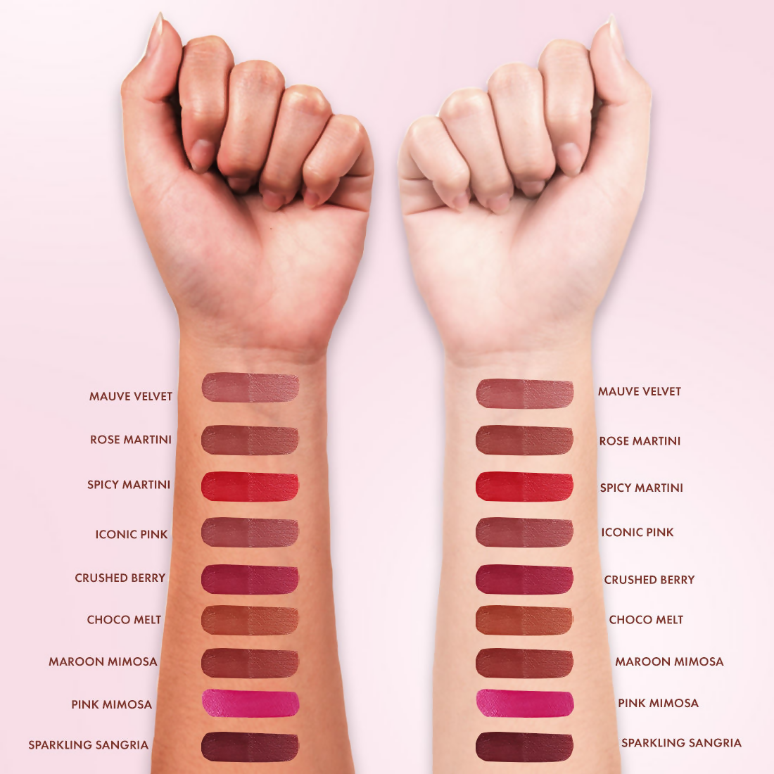 mCaffeine Shades Creamy Matte Kiss Bullet Lipstick Moisturizing Lightweight - Mauve Velvet