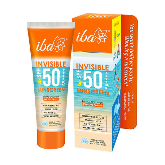 Iba Invisible SPF 50 Pa++++ Sunscreen For All Skin Types Gel Based Oil Free Matte