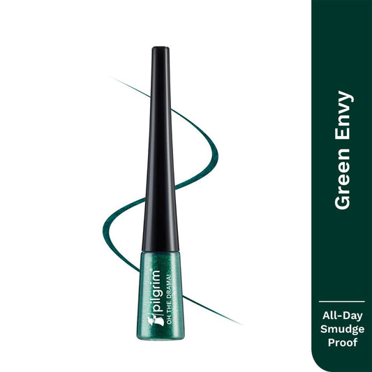Buy Pilgrim Metallic Eyeliner Green Envy, Long Lasting & Smudge Proof Enriched With Argan Oil from DrMediCart, Ship from India to USA