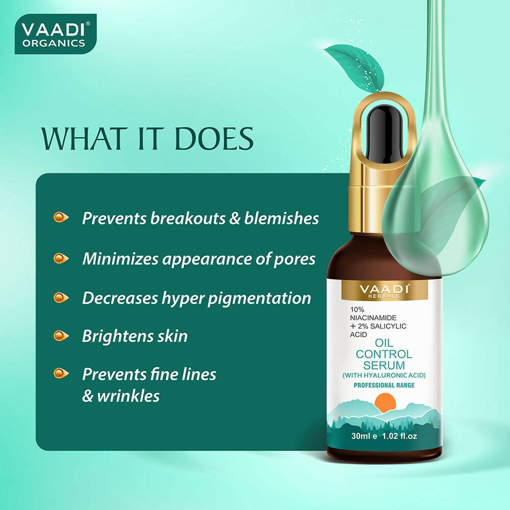Vaadi Herbals Oil Control Serum With 10 % Niacinamide & 2% Salicylic Acid - Drmedicart