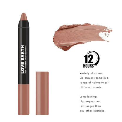 Love Earth Non Transfer Crayon Lipstick-Lupin