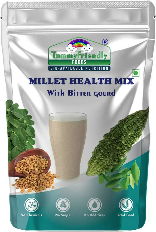 Buy TummyFriendly Foods Organic Millet Health Mix With Bittergourd, Methi Seeds, Moringa Leaves from DrMediCart, Ship from India to USA