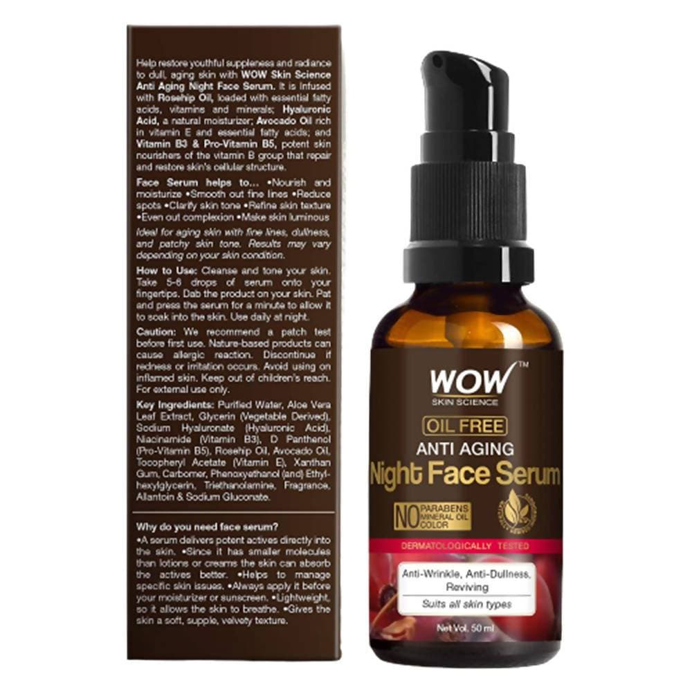 Wow Skin Science Oil Free Anti Aging Night Face Serum - Drmedicart