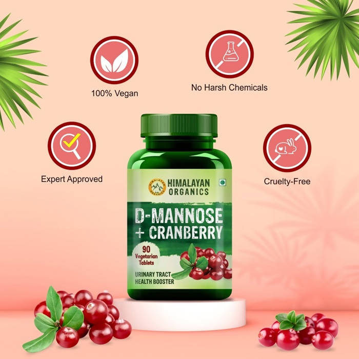 Himalayan Organics D-Mannose + Cranberry Vegetarian Capsules