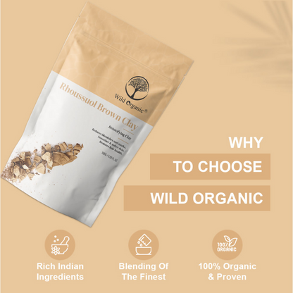 Wild Organic Rhoussuol Brown Detoxifying Clay Powder