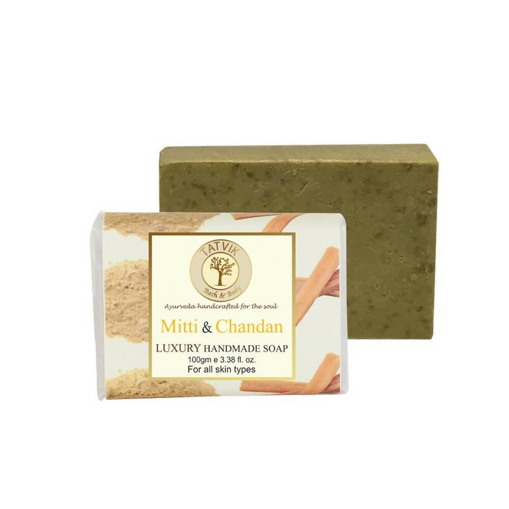 Buy Tatvik Ayurveda Mitti & Chandan Luxury Handmade Soap from DrMediCart, Ship from India to USA