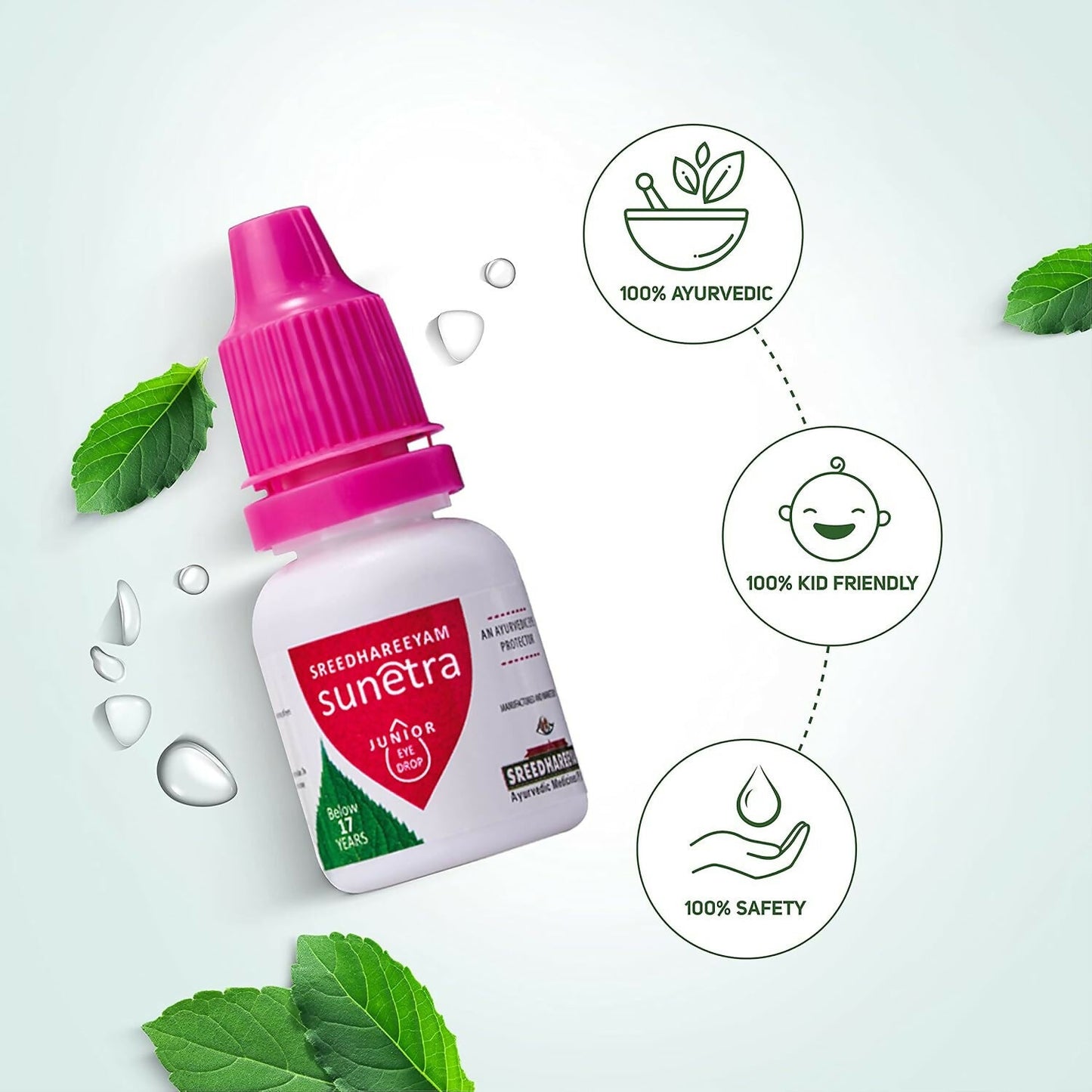 Sreedhareeyam Ayurveda Sunetra Junior Herbal Eye Drop (Below 17 yrs of age)