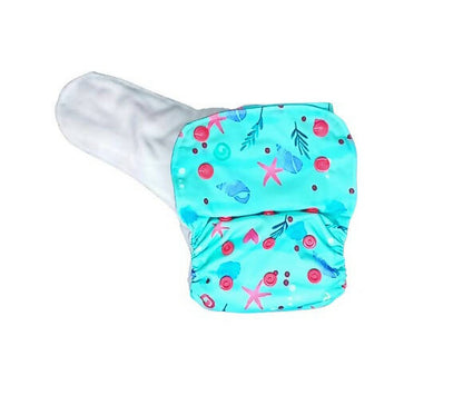 Kindermum Nano Aio Cloth Diaper With 2 Organic Cloth Insert- Seashore For Kids