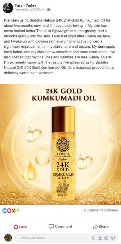 Buddha Natural 24k Gold Kumkumadi Oil