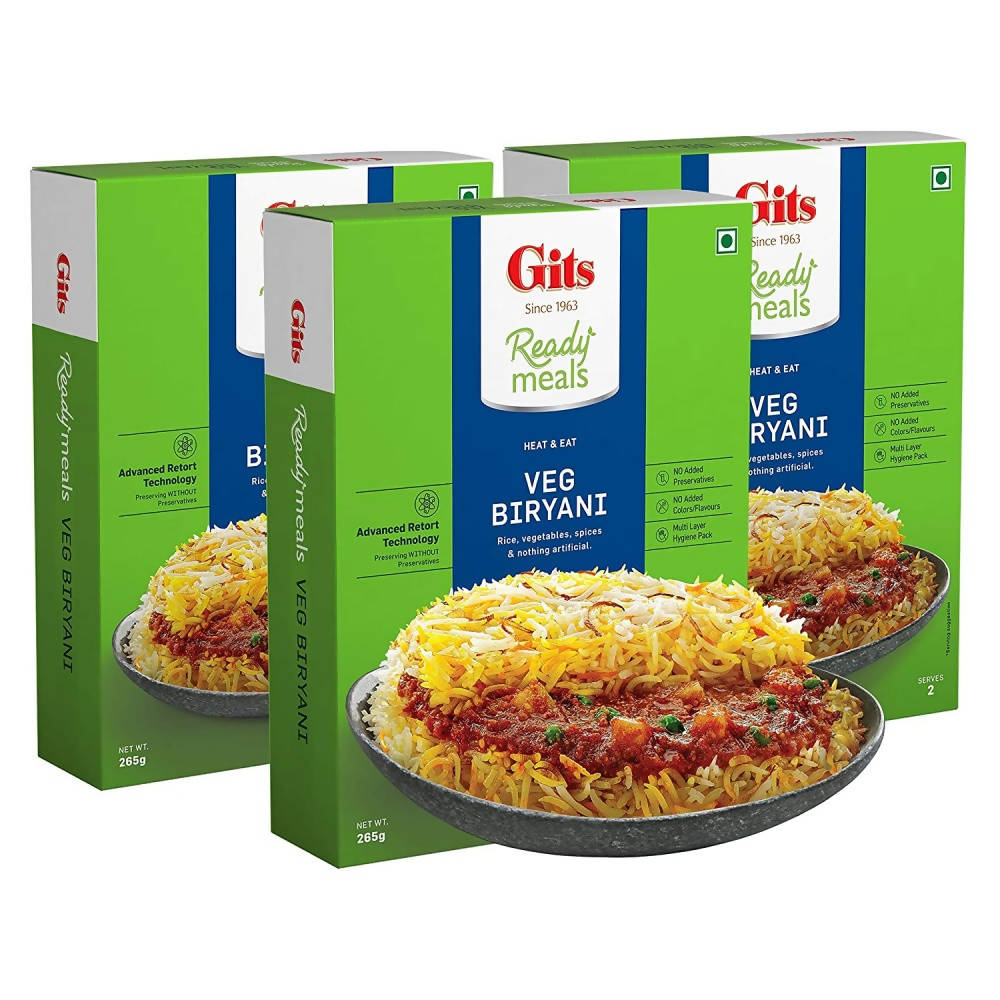 Gits Ready Meals Heat & Eat Veg Biryani