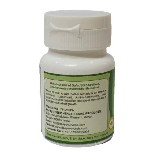 Deep Ayurveda Wheat Grass 500mg Veg Capsules