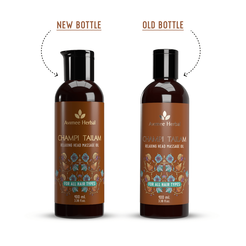 Avimee Herbal Champi Tailam, Relaxing Head Massage Oil, For All Hair Types
