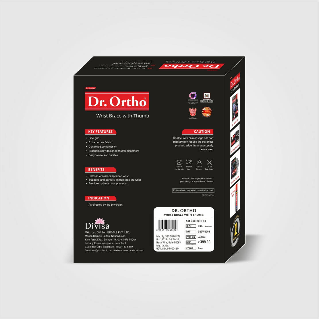 Dr. Ortho Wrist Brace with Thumb