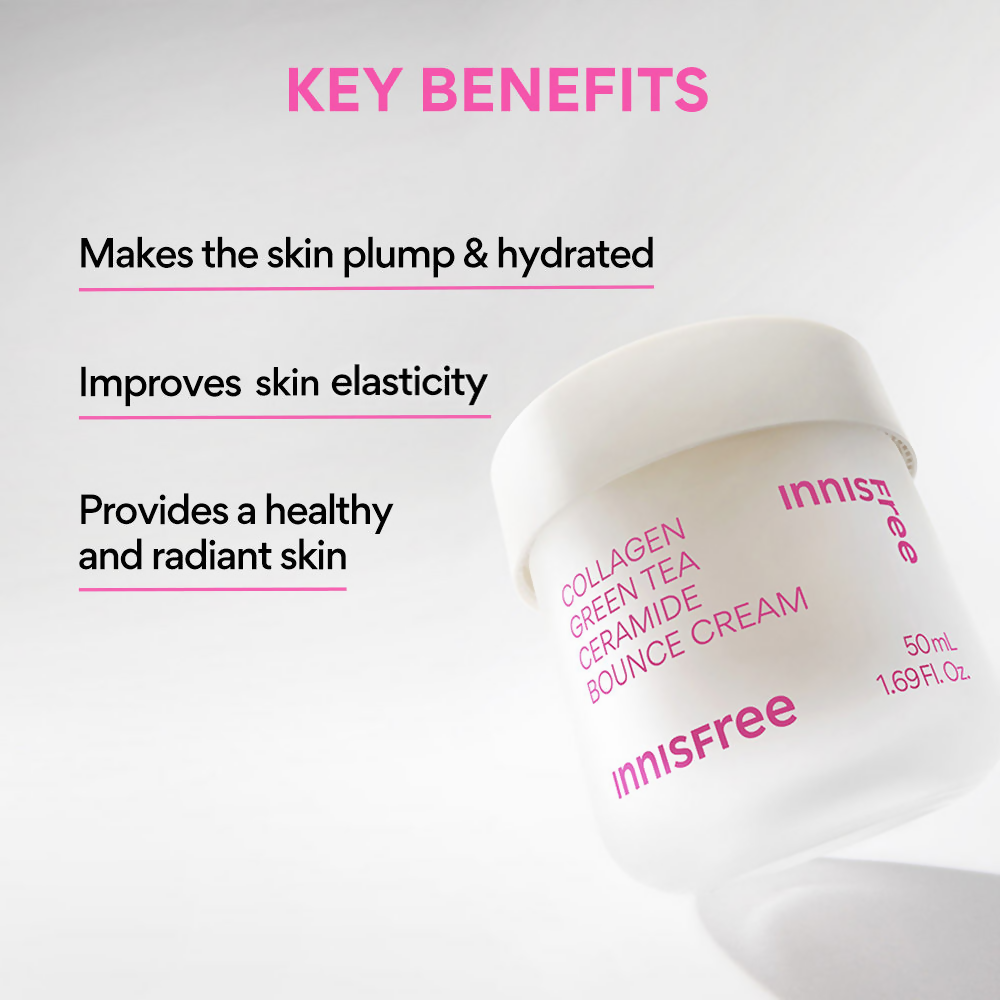 Innisfree Collagen Booster Green Tea Ceramide Bounce Cream