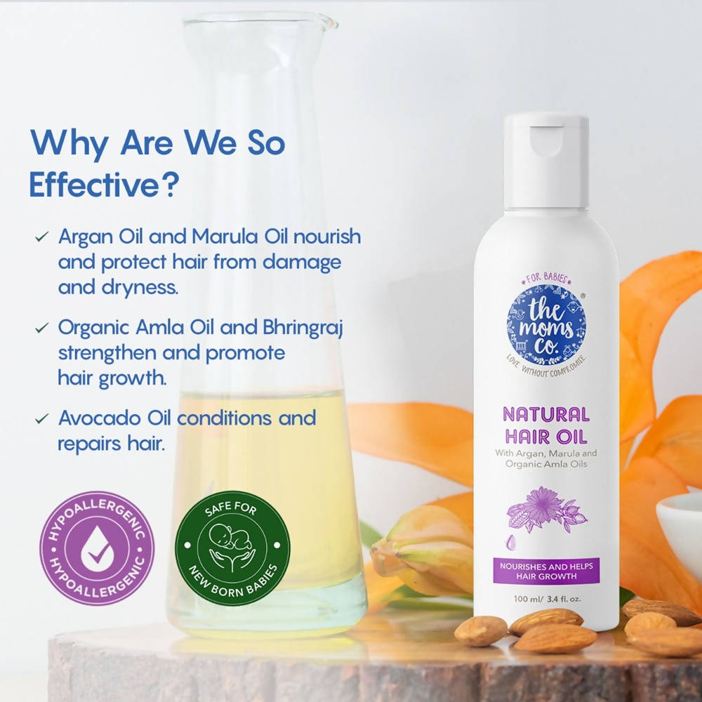 The Moms Co Natural Baby Hair Oil - Drmedicart