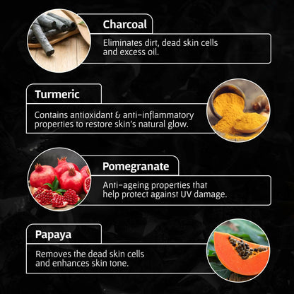 Bombay Shaving Company Charcoal Face Wash for Men Anti Pollution, Oil Control and Brightening