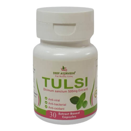 Deep Ayurveda Tulsi 500mg Veg Capsules