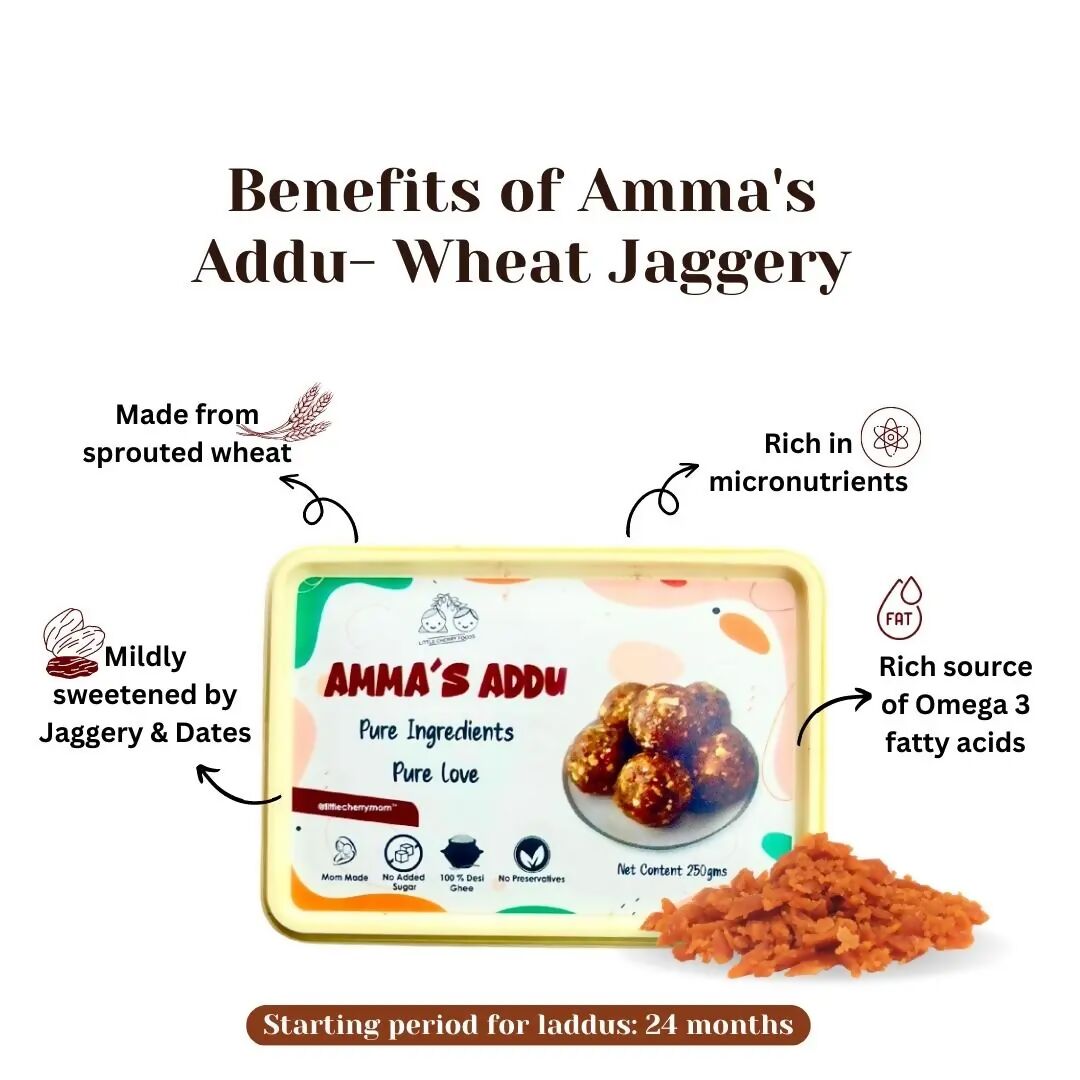 Littlecherrymom Amma’s Addu Wheat & Jaggery