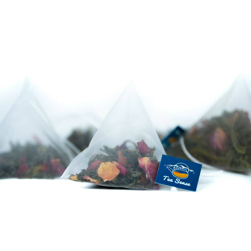 Tea Sense Bed Of Roses Green Tea Bags Box - Drmedicart