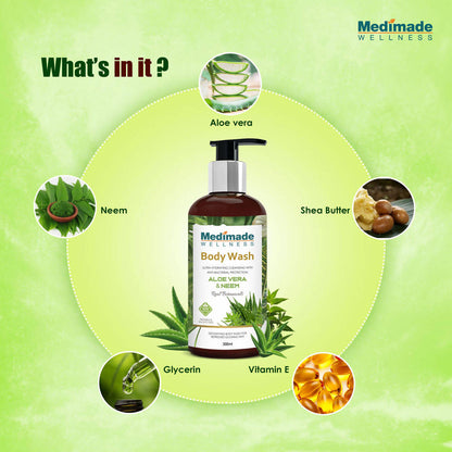 Medimade Wellness Aloevera & Neem Body Wash - DrMediCart