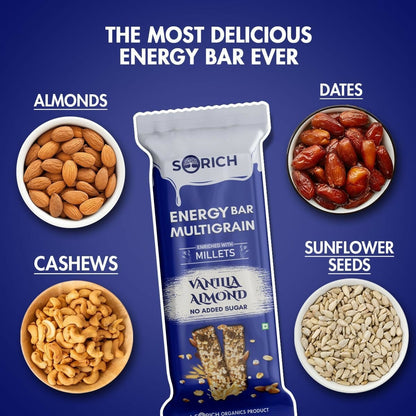 Sorich Organics Multigrain Energy Mini Bars Vanilla Almond