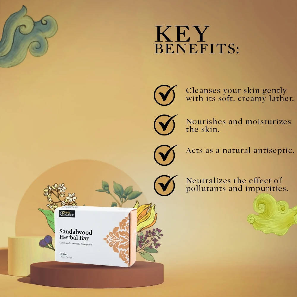 Bipha Ayurveda Sandalwood Herbal Bar - DrMediCart