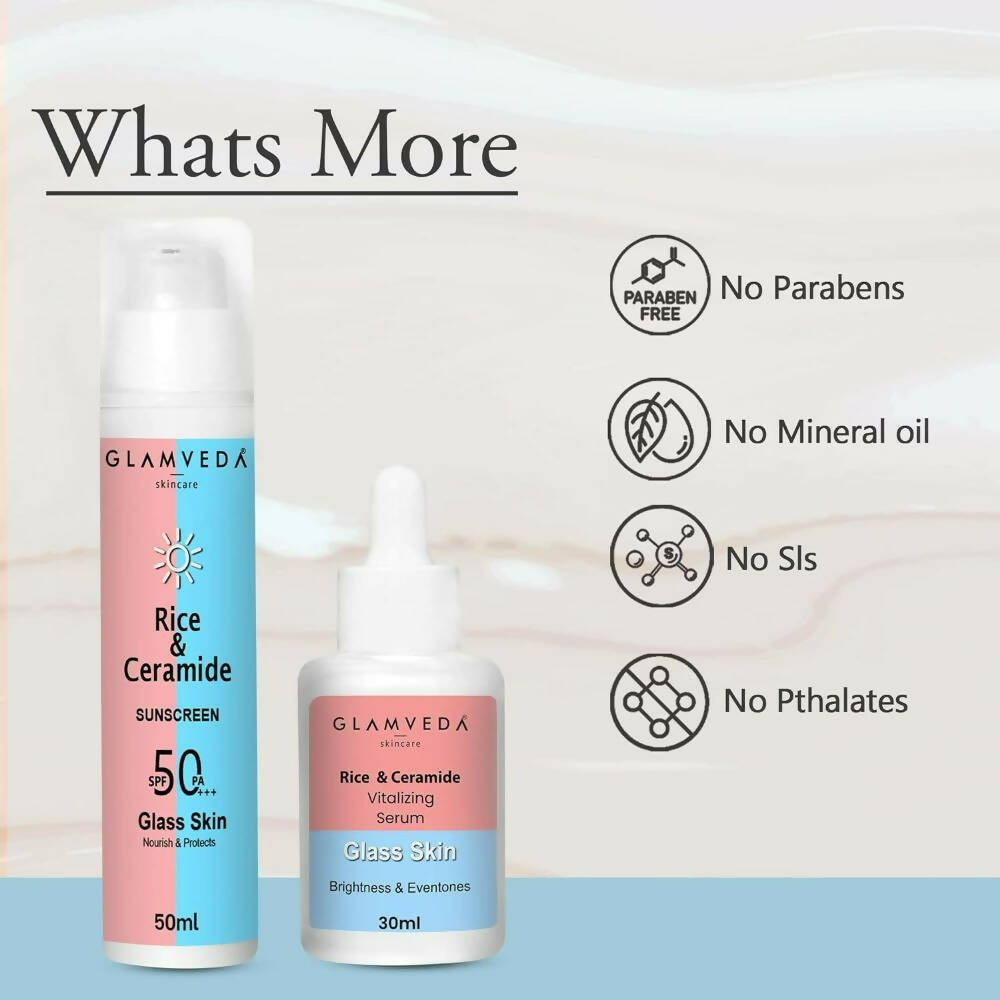 Glamveda Glass Skin Rice & Ceramide Under Eye Cream - DrMediCart