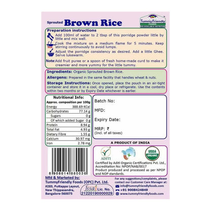 TummyFriendly Foods Certified Brown Rice Porridge Mixes - Stage1, Stage2, Stage3 - Drmedicart