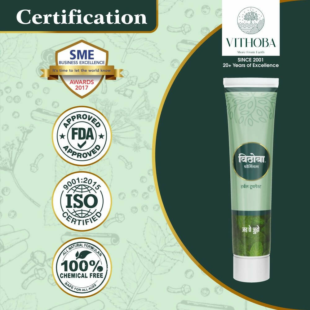 Vithoba Ayurvedic Premium Herbal Toothpaste - DrMediCart