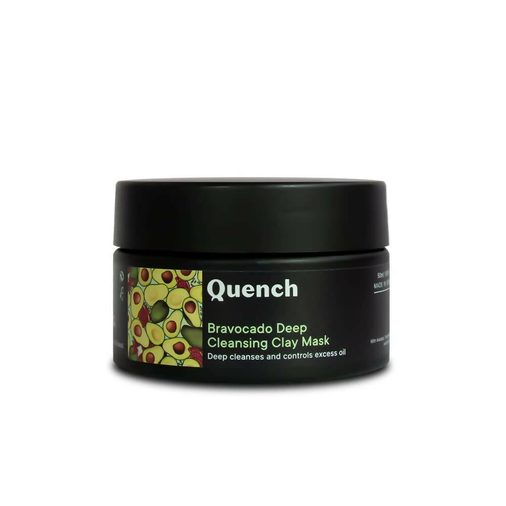 Quench Botanics Bravocado Deep Cleansing Clay Mask With Avocado, Rice Water & Pomegranate - Korean Skincare