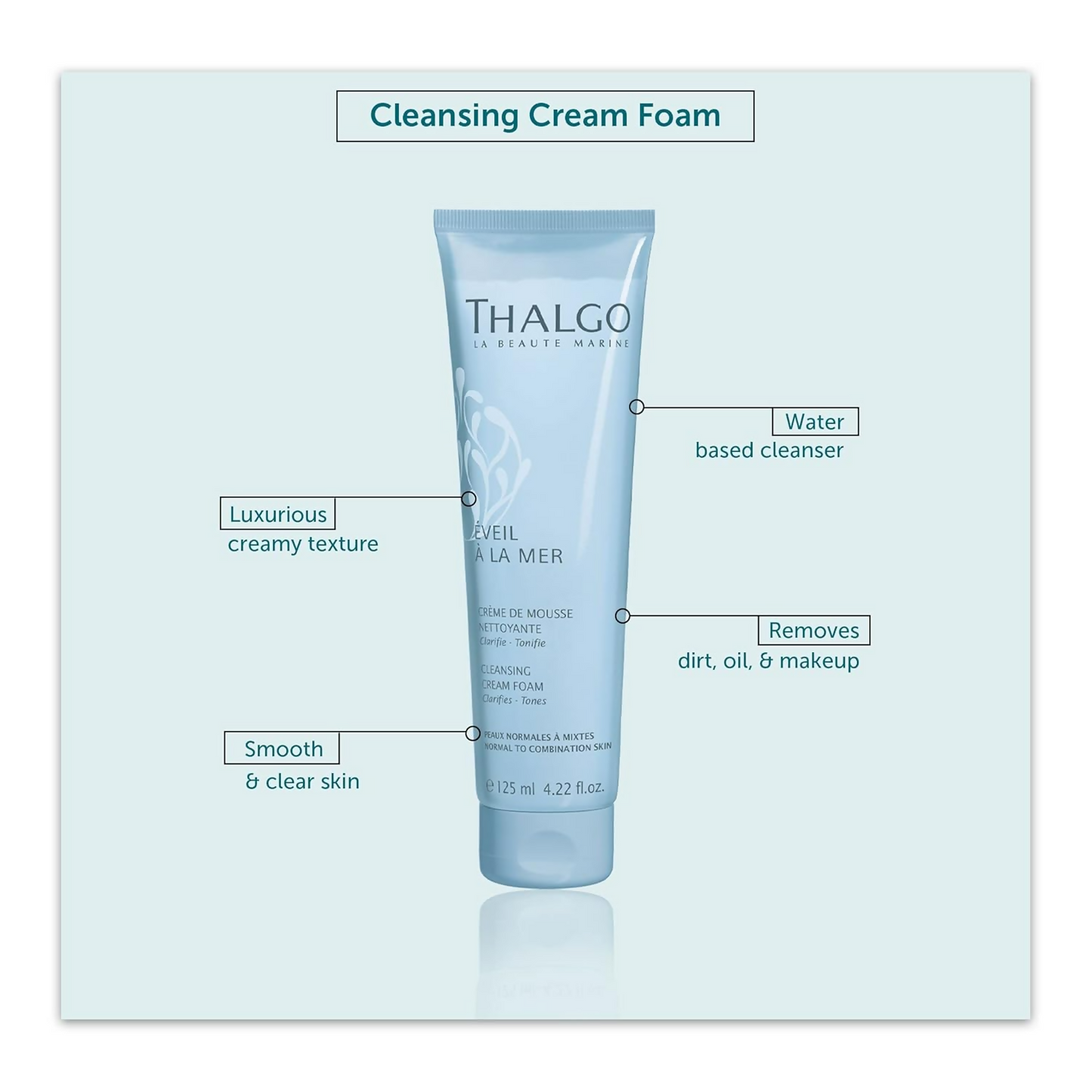 Thalgo Cleansing Cream Foam - Cream-to-Foam Face Cleanser